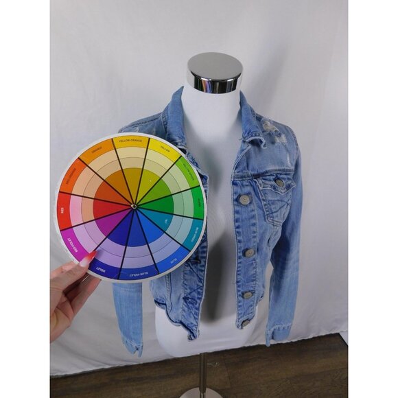 Aeropostale Denim Jacket Womens Medium Light Wash Distressed Trucker Blue - Picture 10 of 12